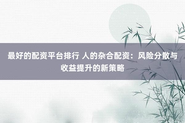最好的配资平台排行 人的杂合配资：风险分散与收益提升的新策略